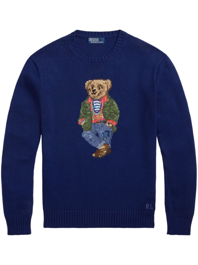Shop Polo Ralph Lauren Crew Neck Cotton Sweater