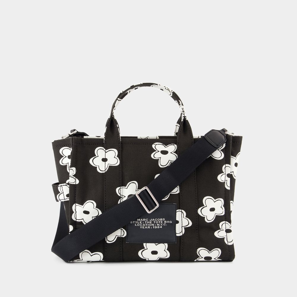 Marc Jacobs The Medium Tote - Cotton - Black/white In Black