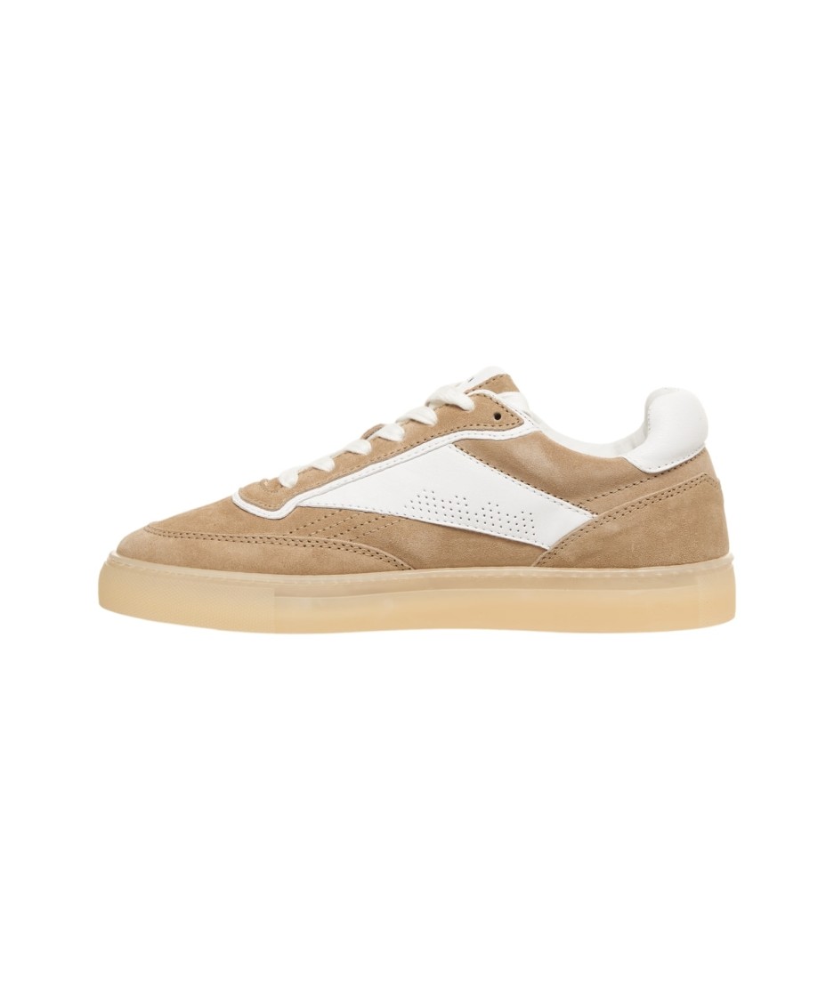 Copenhagen Beige Leather Sneakers With Unique Heel Detail In Neutrals