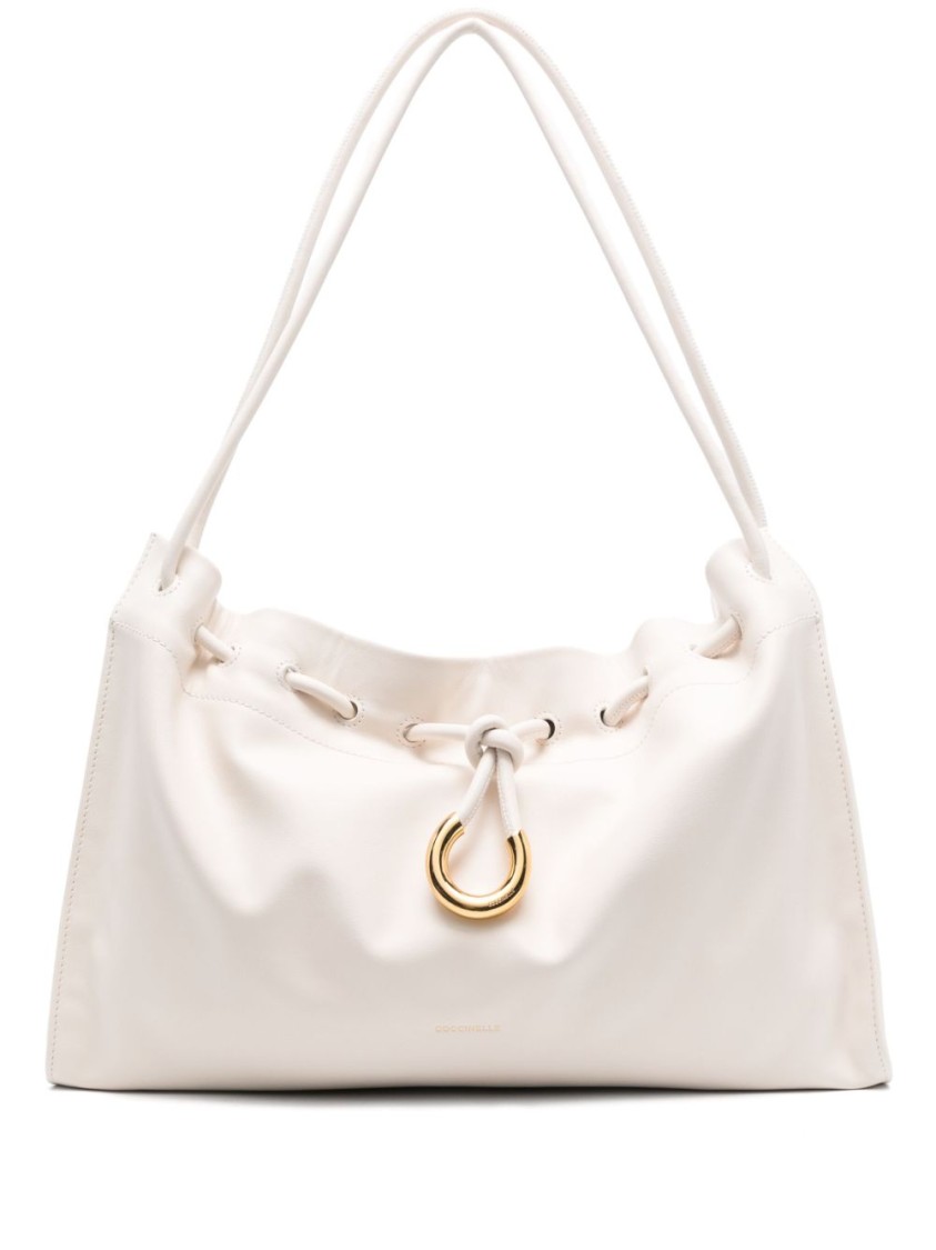 Coccinelle Bianco Drawstring Shoulder Bag