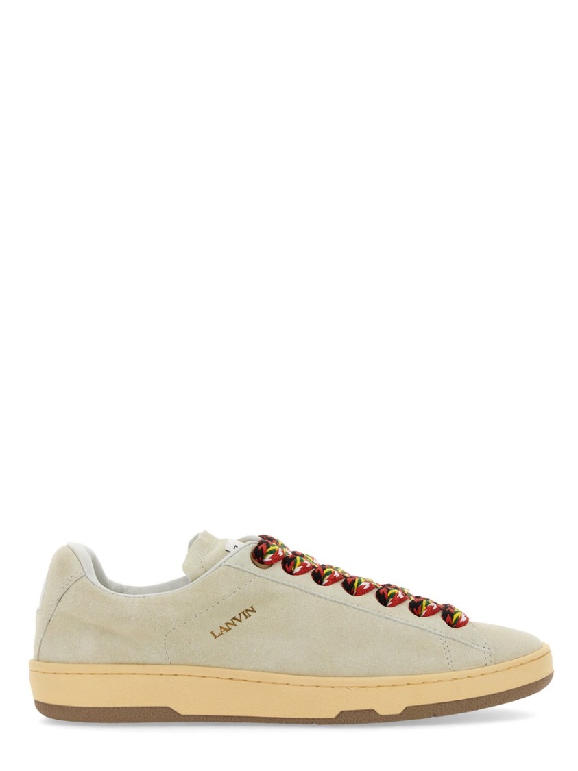 Lanvin Sneaker Cube With Soft Leather Upper In Neutrals