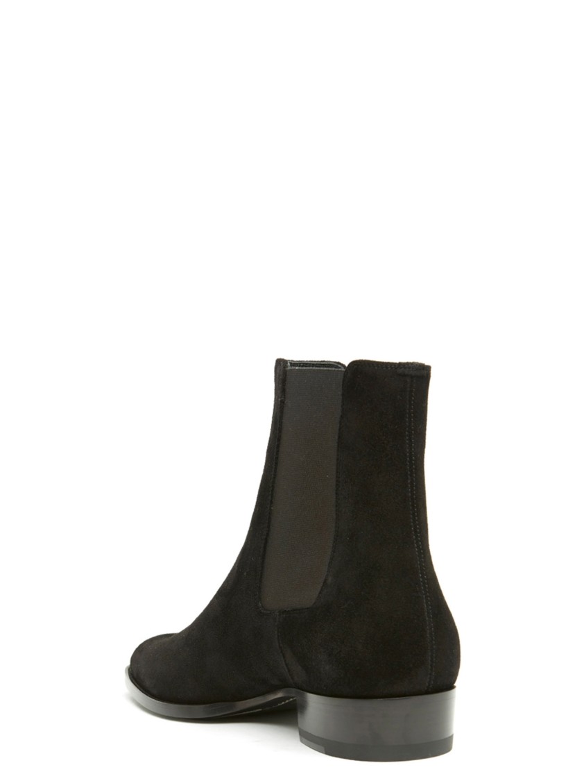 Saint Laurent 'wyatt' Ankle Boots In Black