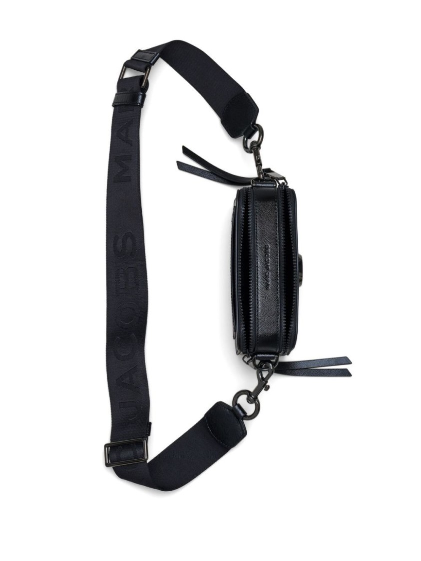 Marc Jacobs Snapshot Dtm Saffiano Leather Crossbody Bag In Black