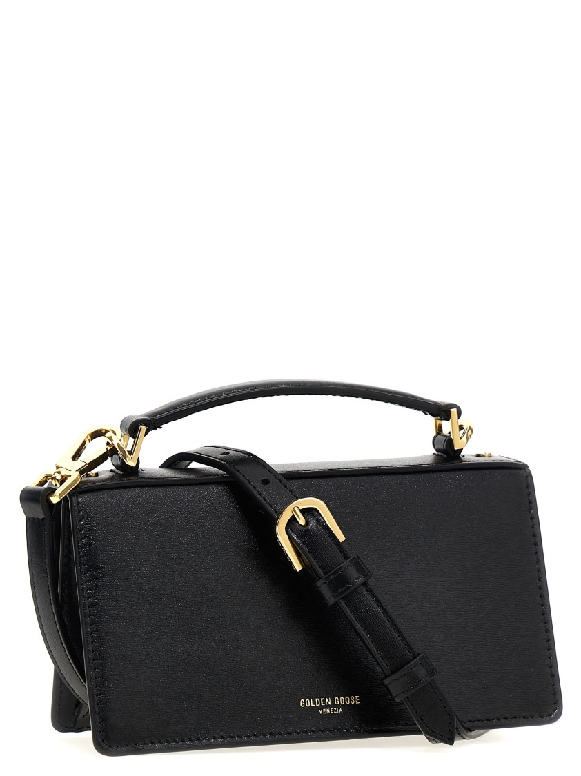 Golden Goose 'venezia' Black Hangbag With Adjustable And Removable Shoulder Strap And Clasp Closure In Black