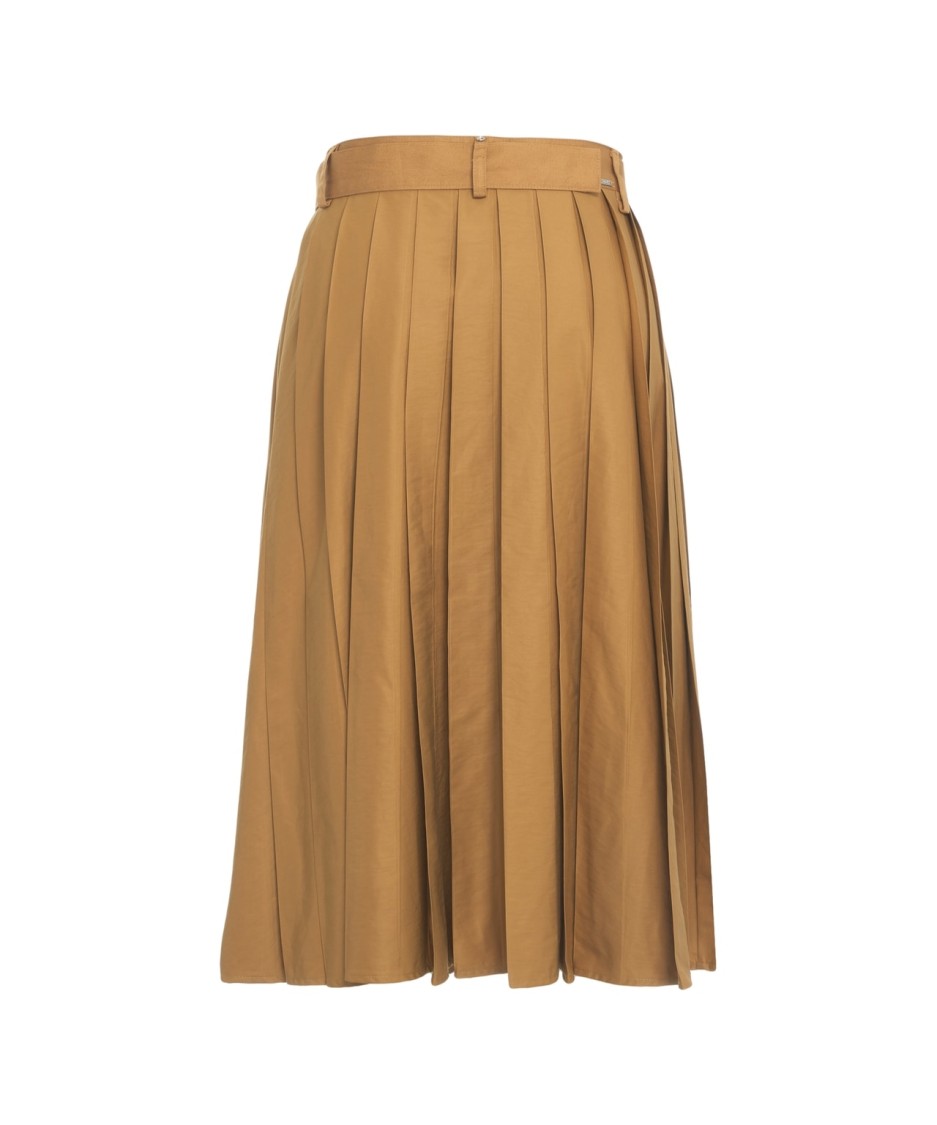 Liu •jo Liu Jo Pleated Nylon Skirt With Stylish Waist Belt
