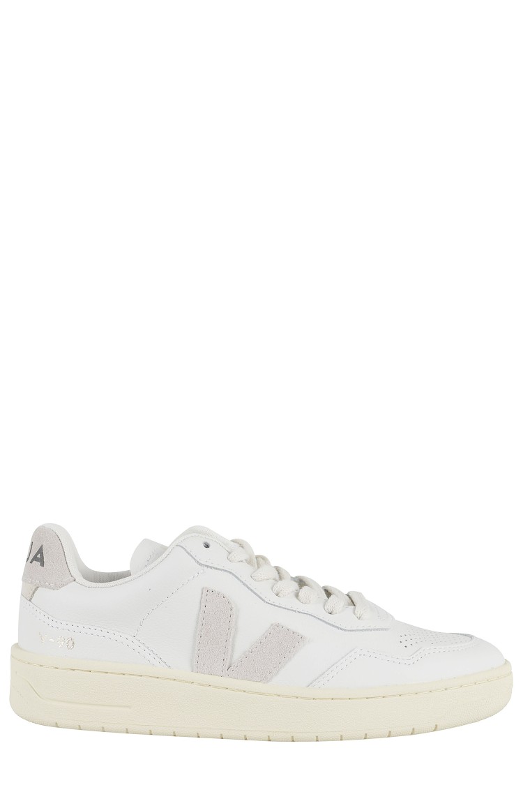 Shop Veja V-90 Sneakers In White
