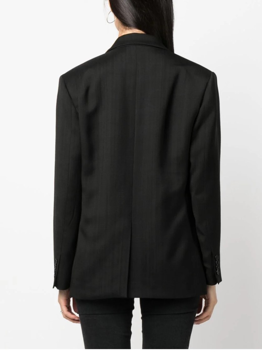 Msgm Elegant Tailored Jacket With Luxurious Viscose-wool Blend And Classic Silhouette In Black