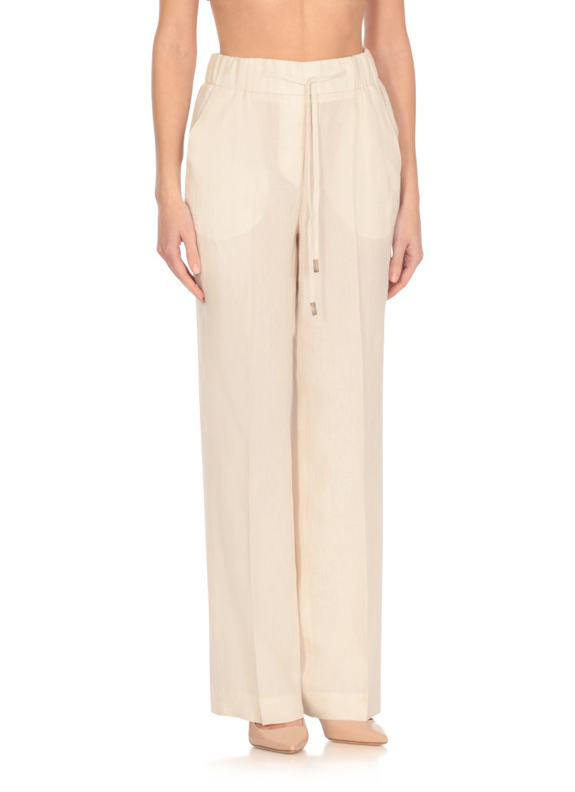 Peserico Drawstring Casual Pants In Neutrals