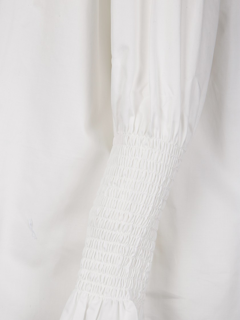 Marques' Almeida Cap Sleeve T-shirt With Frill And Lace Hem In White
