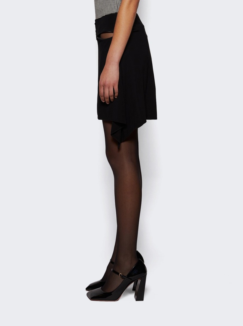 Shop Courrèges Zipped Cut Out Mini Skirt Black
