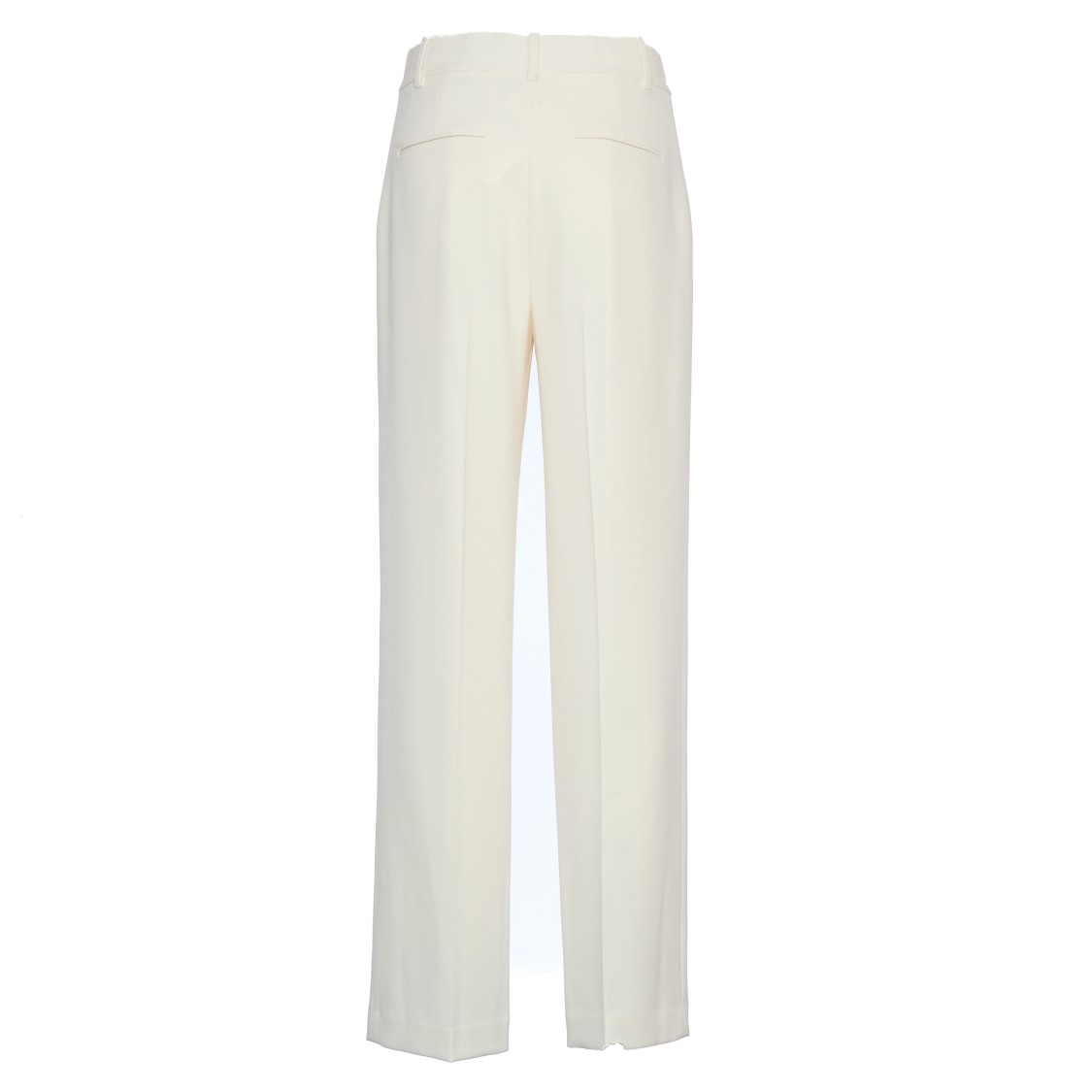 Theory Pantalone A Gamba Larga Con Pieghe In White