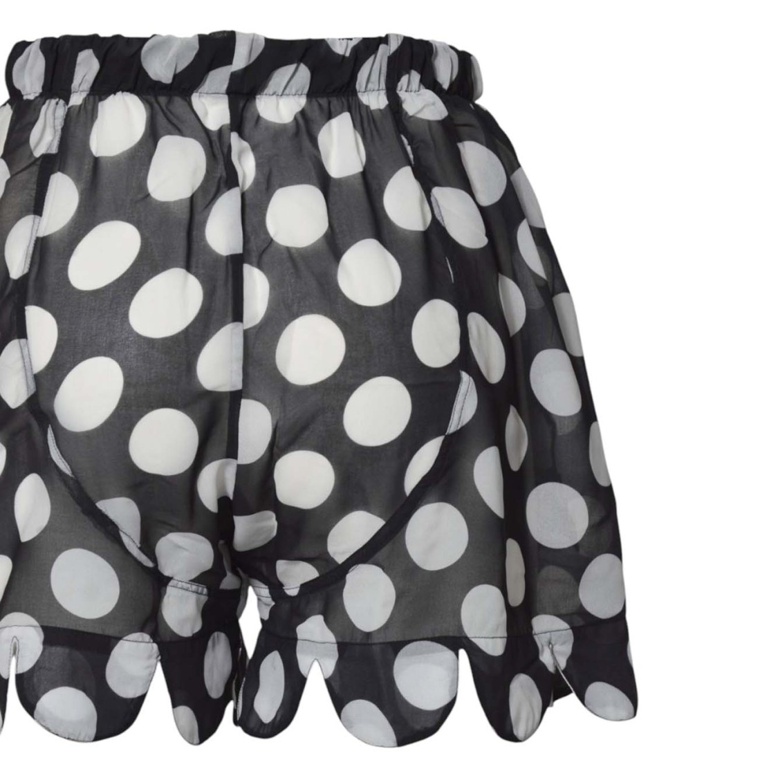 Charles Jeffrey Loverboy Black/white Polka Dot Voile Boxer Shorts In Black