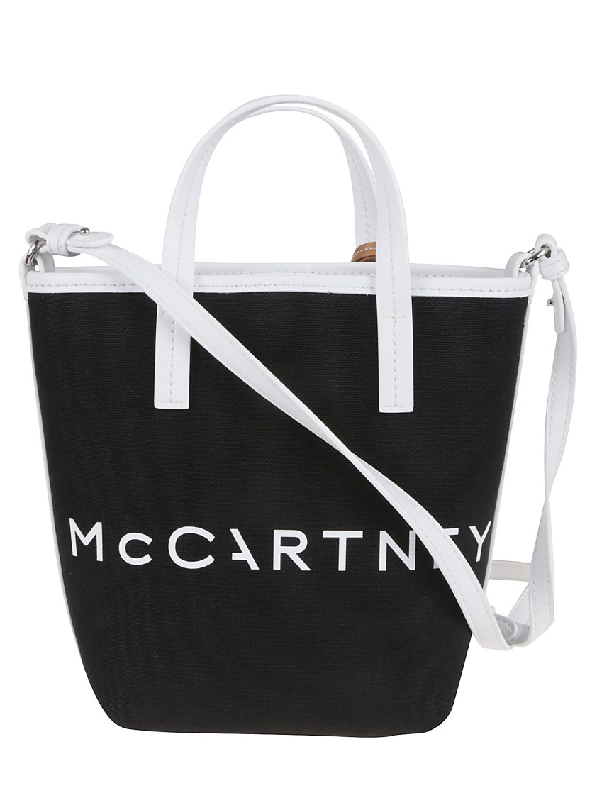 Stella Mccartney Sustainable Shoulder Tote Handbag In Black