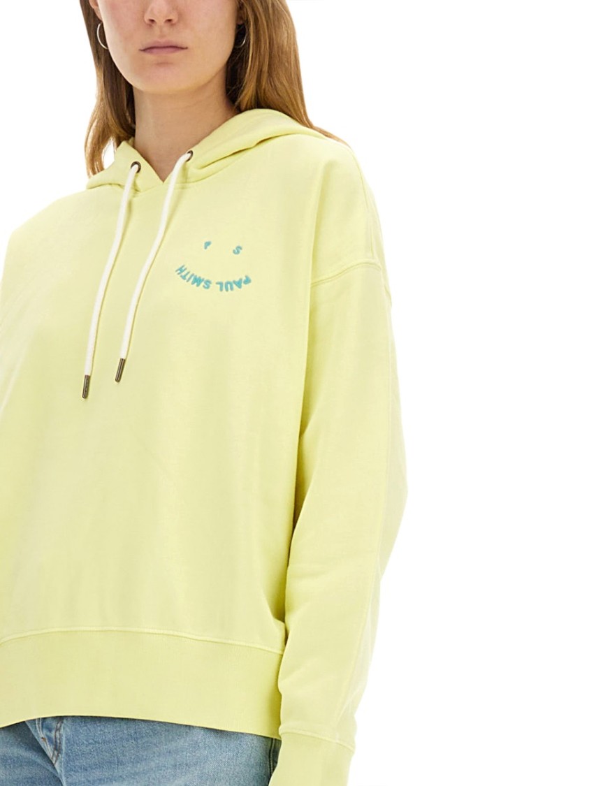 Shop Ps By Paul Smith Ps Paul Smith Relaxed Fit Organic Cotton Hoodie In Yellow