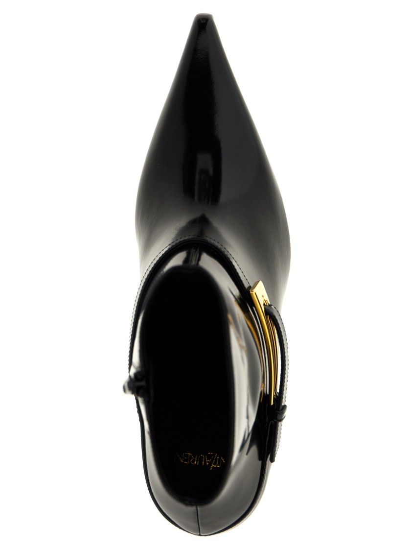 Saint Laurent 'lee' Ankle Boots In Black