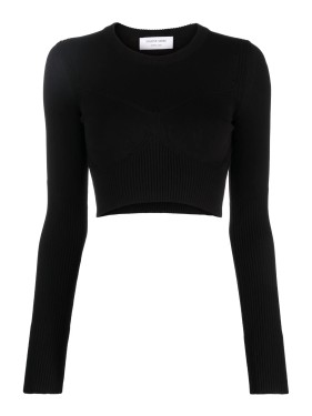 Marine Serre Long Sleeve Viscose Dress With Contrast Bra