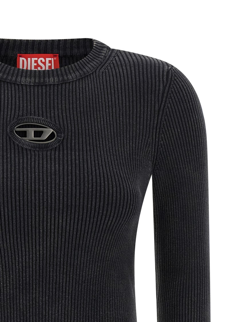 Diesel T-uncutie-long-d T-shirt In Gray