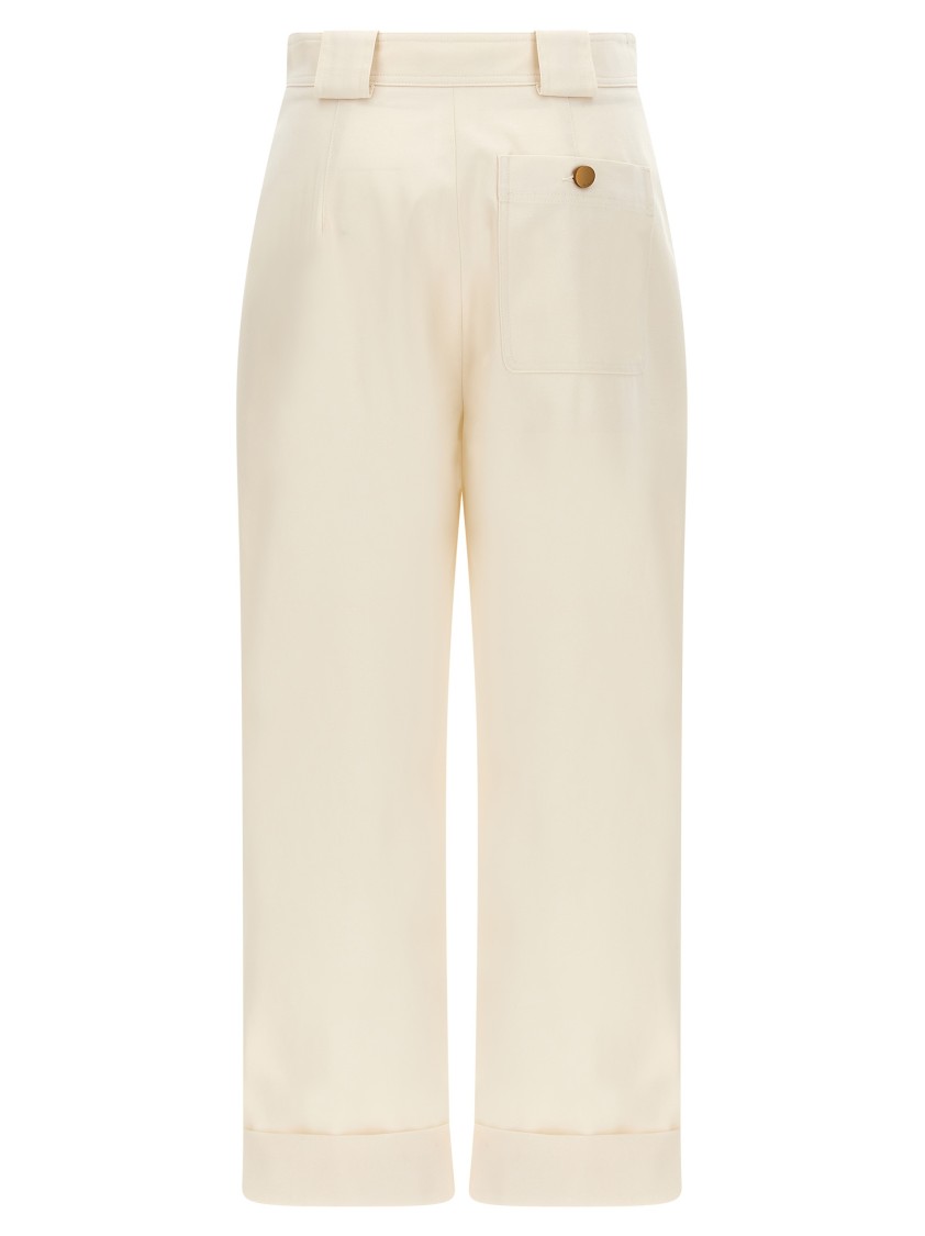 Max Mara White Palio Pants In White