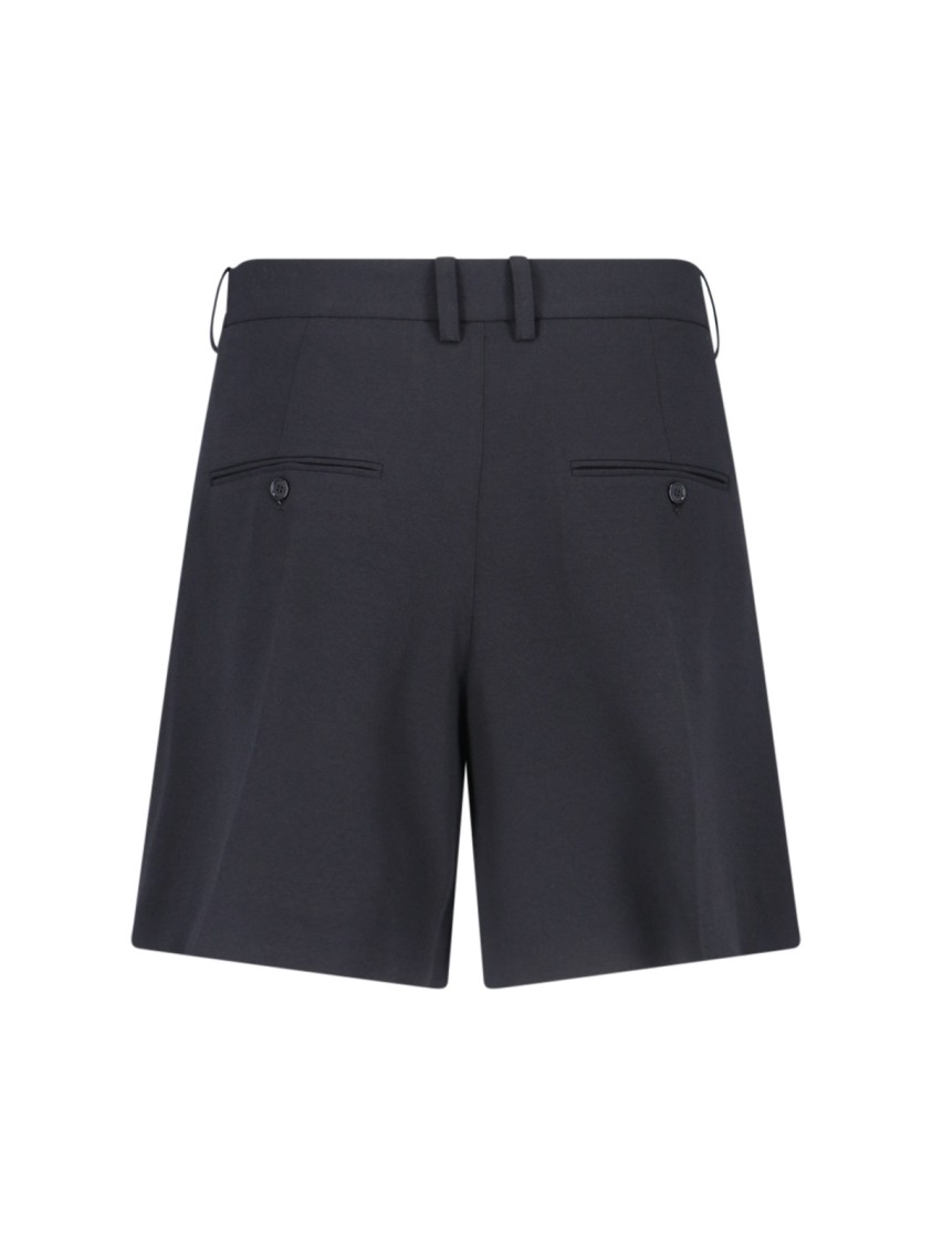 Shop Isabel Marant Norman Pleated Detail Shorts In Blue Fabric