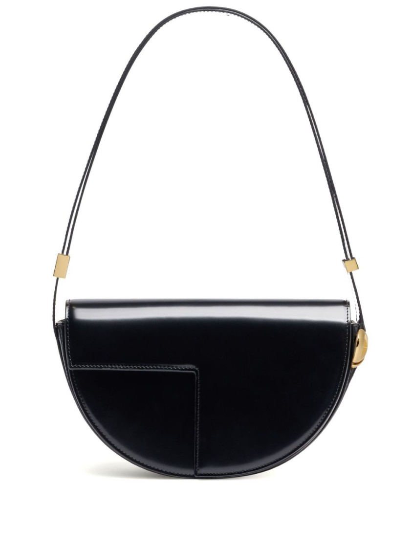 PATOU PATOU HALF-MOON SHAPE BAG WITH FOLDOVER TOP AND MAGNETIC CLOSURE