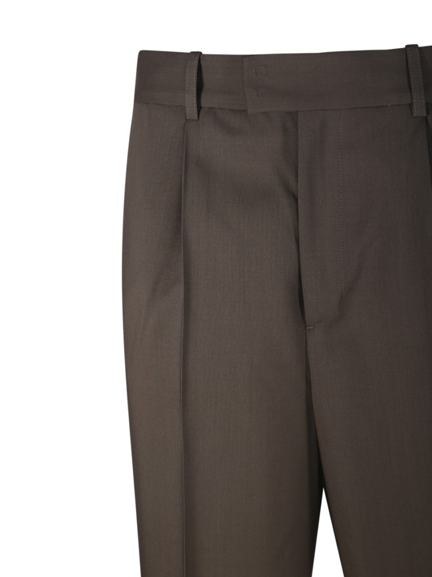 Shop Rohe Róhe Relaxed Single Pleated Trouser In Brown