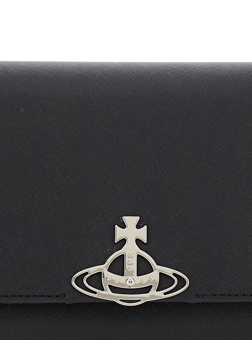 VIVIENNE WESTWOOD VIVIENNE WESTWOOD HAZEL' BLACK HANDBAG WITH ORB DETAIL