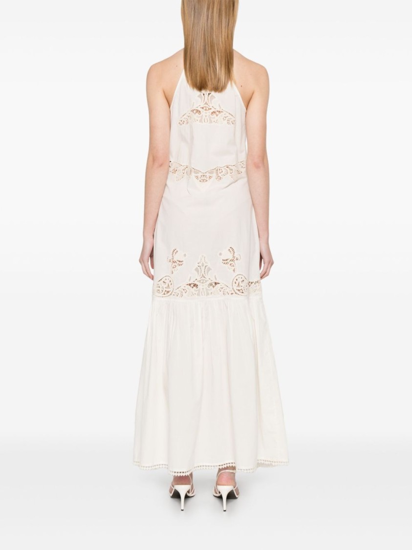 Shop Twinset Twin-set Halter Neck Maxi Dress