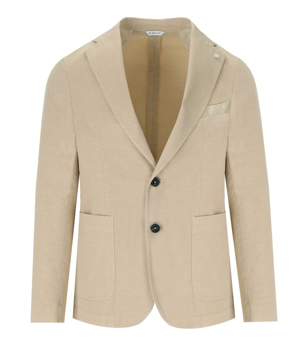 Manuel Ritz Beige Single Breasted Jacket In Neutral