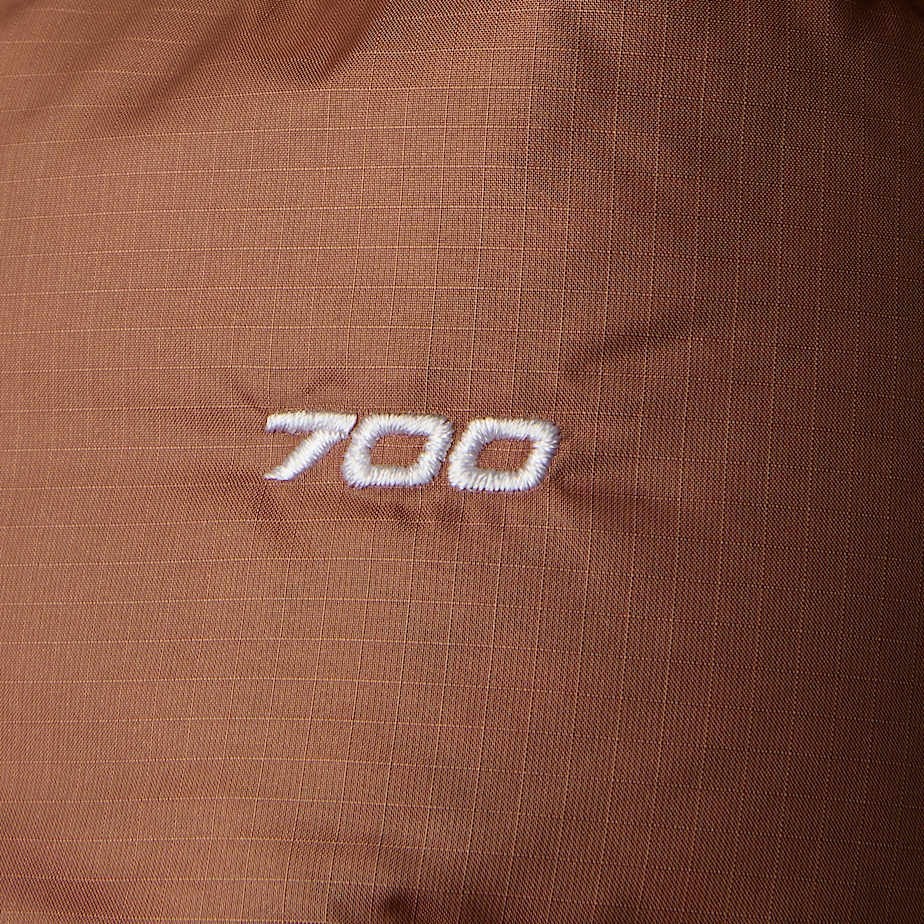 The North Face Oversized Down Jacket With Fixed Hood In Brown