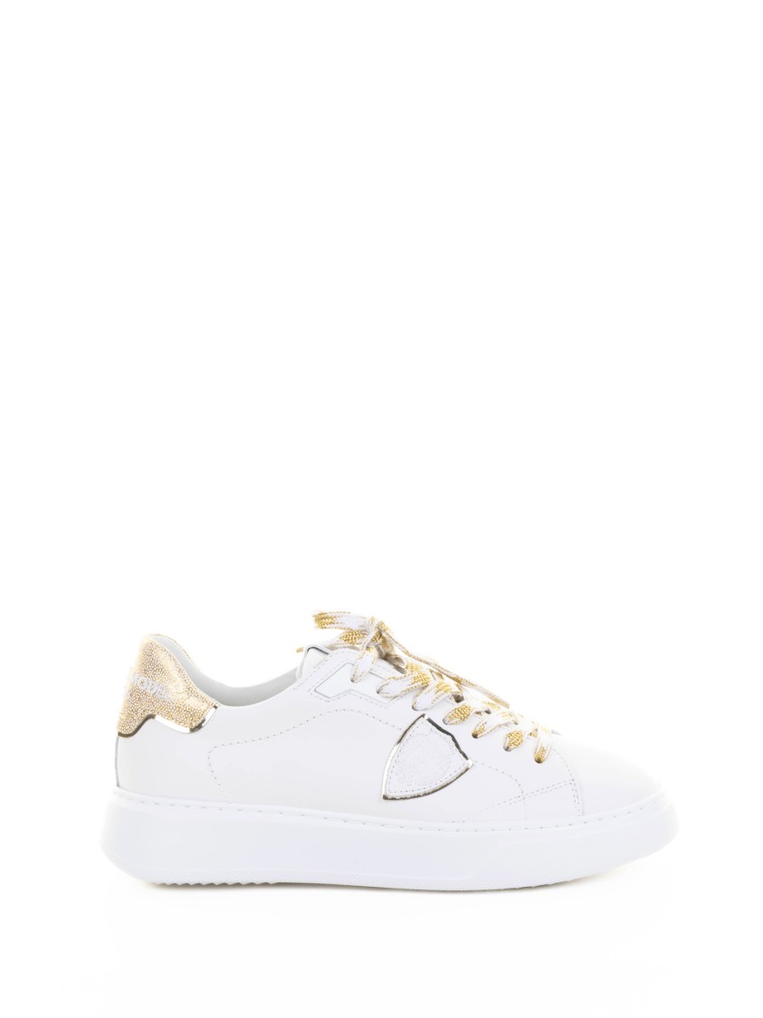 Philippe Model Temple Low Sneaker White Gold Women