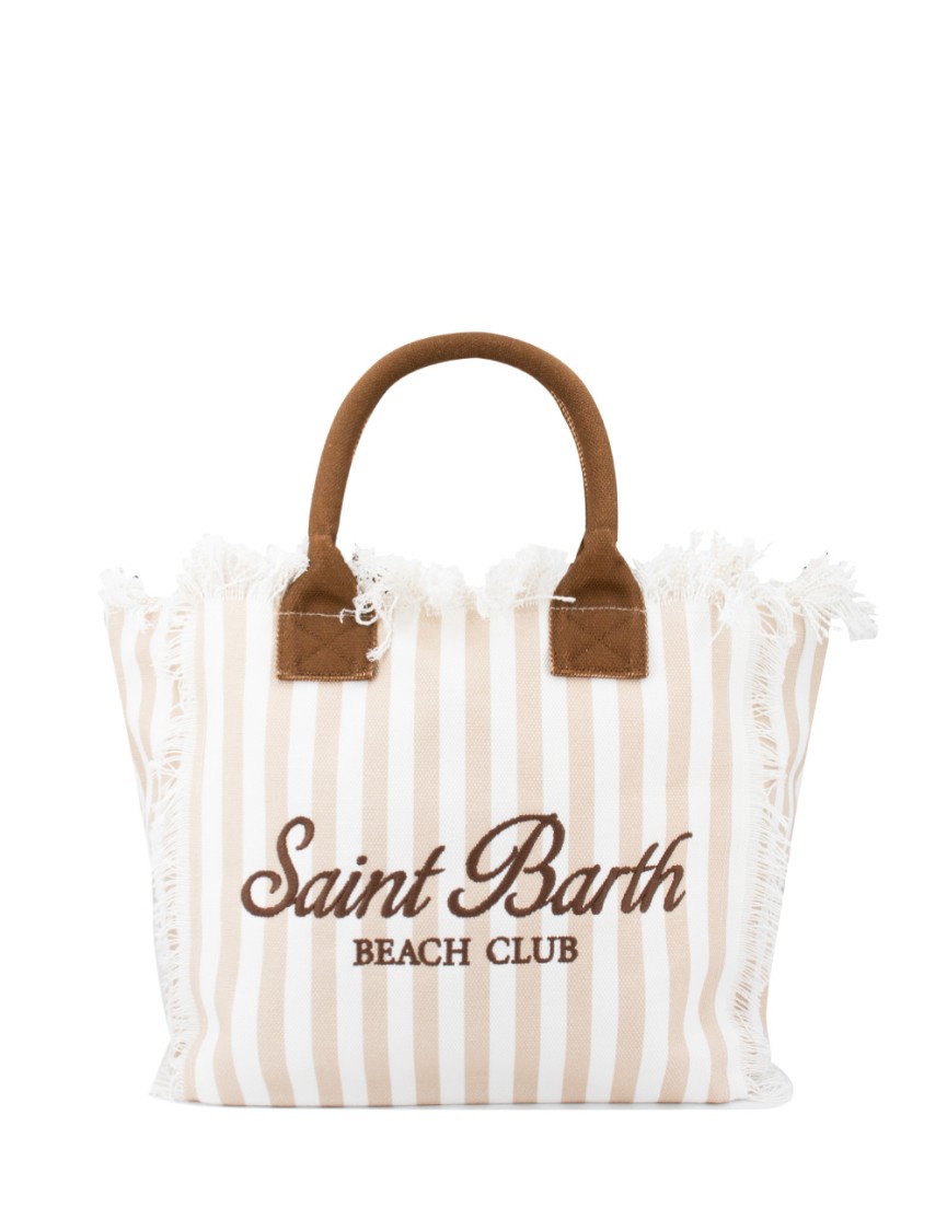 Mc2 Saint Barth Spacious Cotton Canvas Shoulder Bag