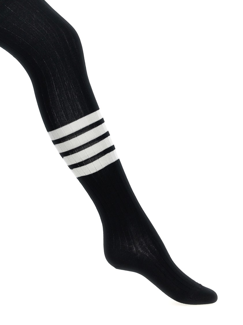 Thom Browne 4 Bar Socks Black In Black