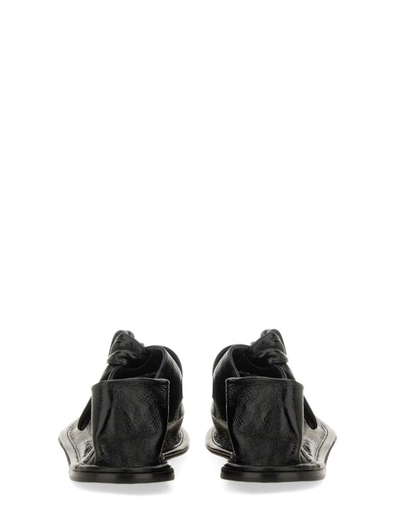 フラットシューズ Hereu Crinkled Lambskin Shoes With Knot Detail Hereu Crinkled Lambskin Shoes With Knot Detail In Black