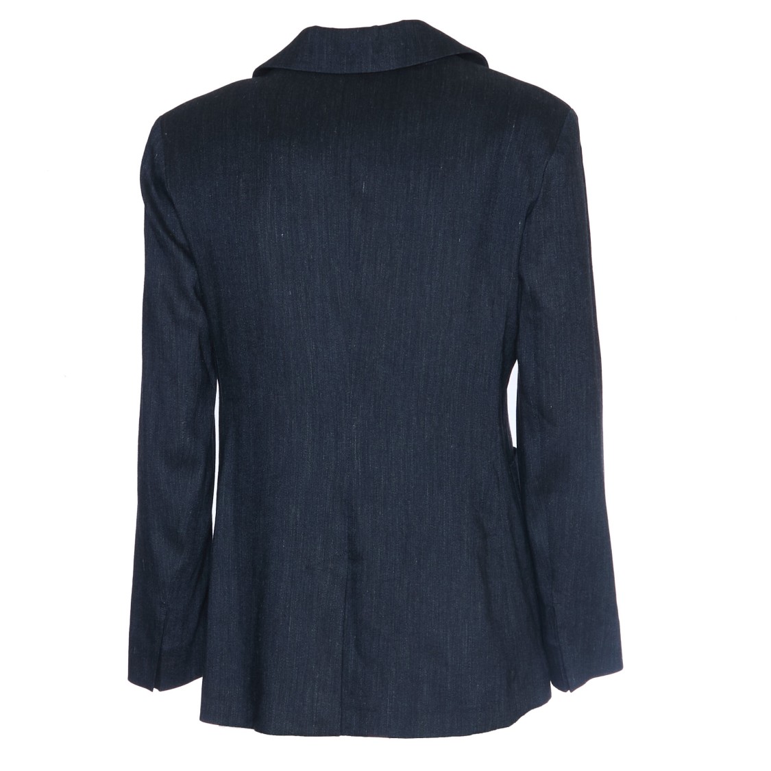 MAX MARA MAX MARA BLACK BLAZER WITH DENIM EFFECT AND TAILORED FIT