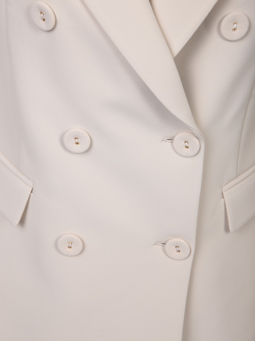 BLANCA VITA BLANCA VITA DOUBLE-BREASTED BEIGE JACKET WITH TAILORED FIT