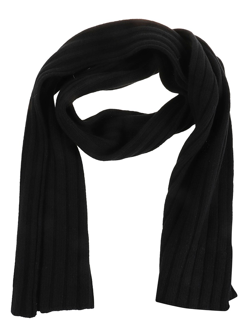 Herno Scarf Made Of Pure Carded Wool Yarn In Black