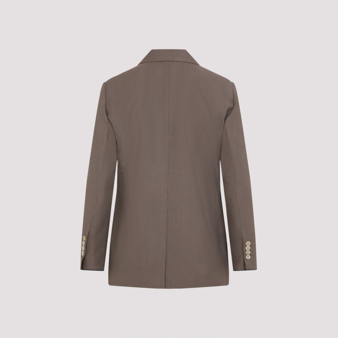 Brunello Cucinelli Tailleur Brown Viscose Jacket In Grey