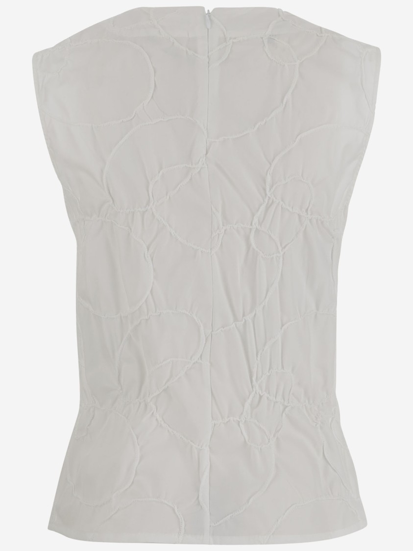 Niccolò Pasqualetti Cotton Tank Top With Embroidery In White
