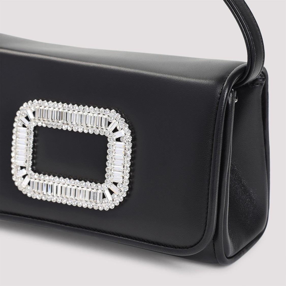 Roger Vivier Black Nappa Leather Handbag In Black