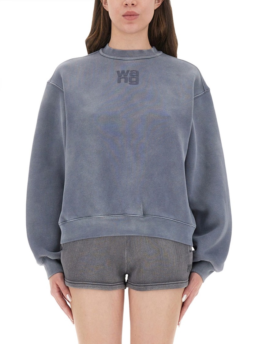 Alexander Wang T T By Alexander Wang Relaxed Fit Grey Sweatshirt