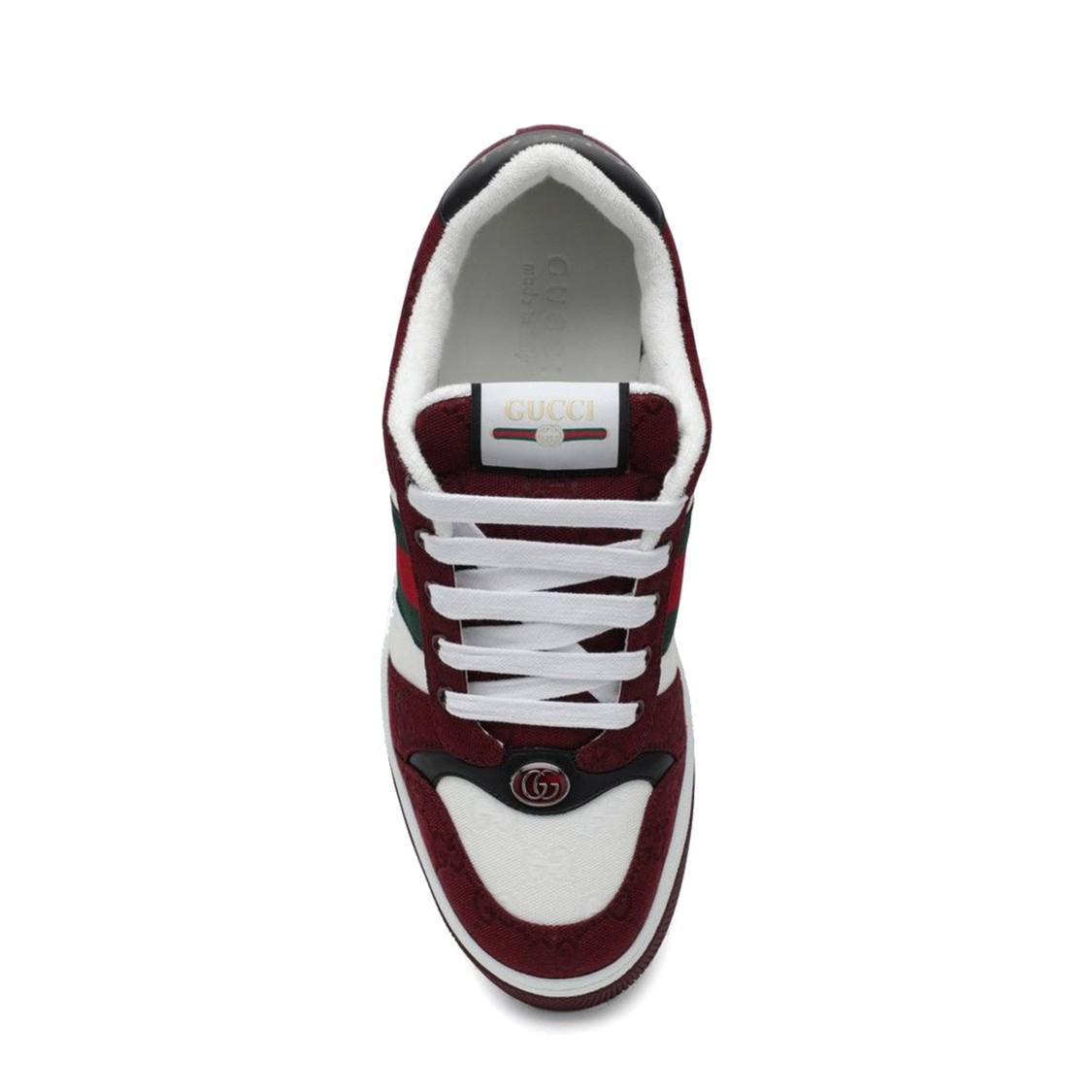 Gucci Screener Sneakers In Rosso Ancora Gg Fabric Men