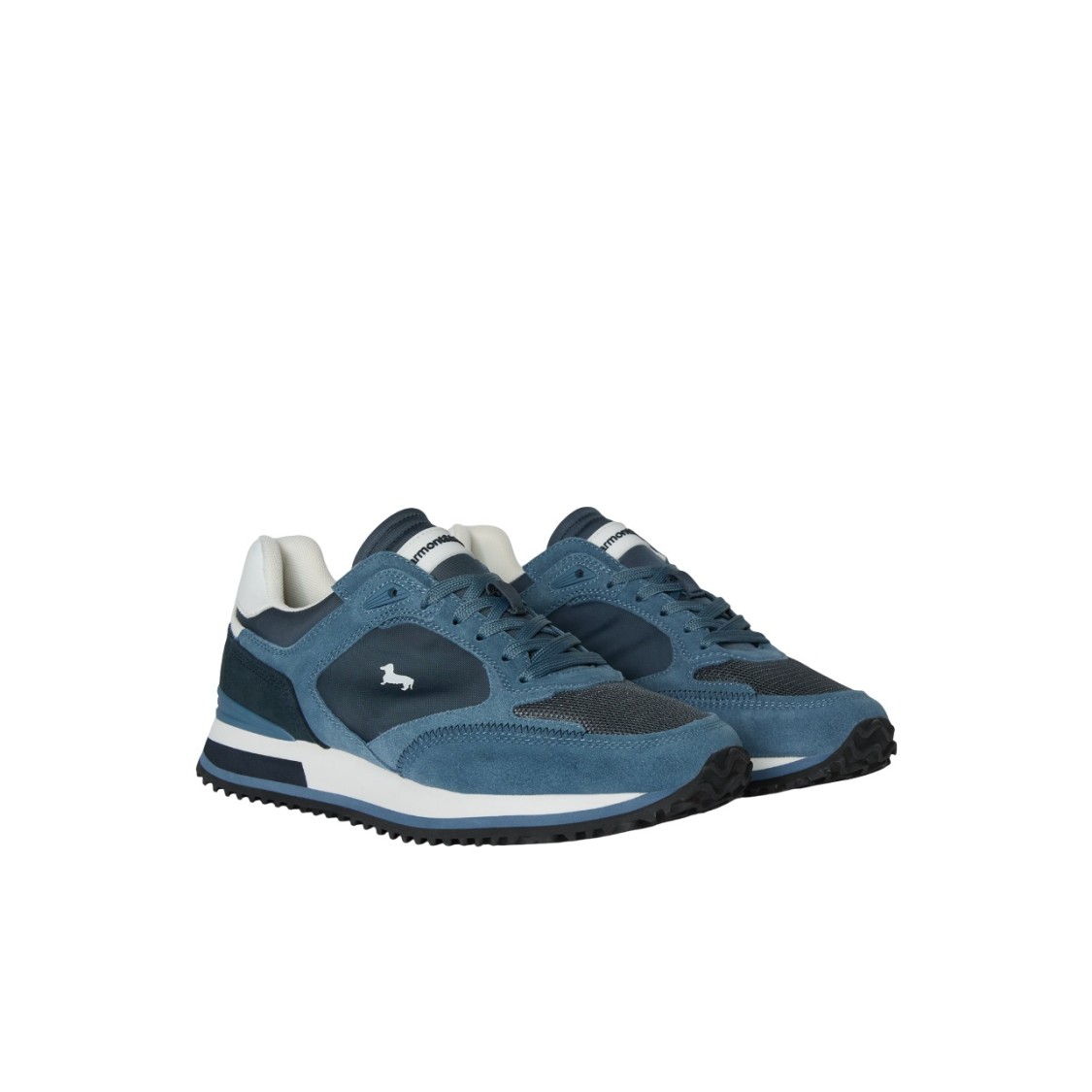 Harmont & Blaine Dynamic Blue Sneakers With Suede In Blue