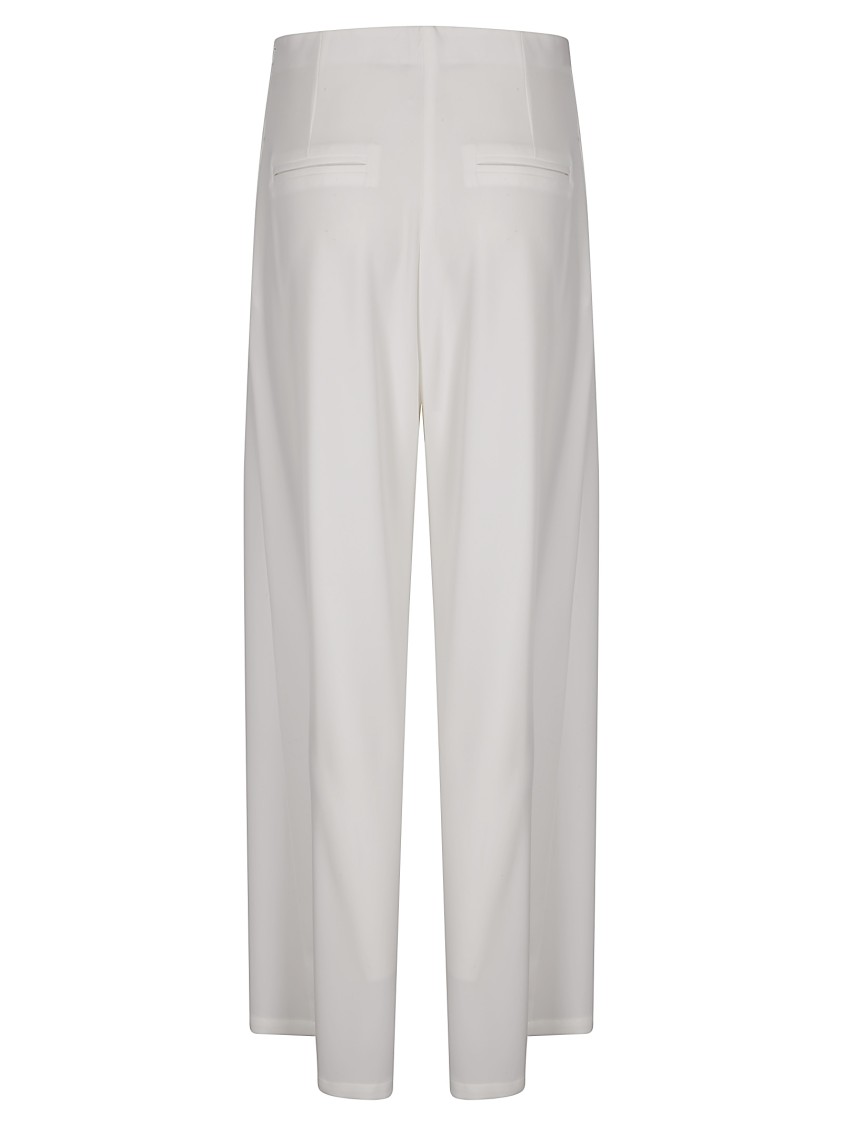 Stefano Mortari Pantalone Cady Con Elastico Vita In White