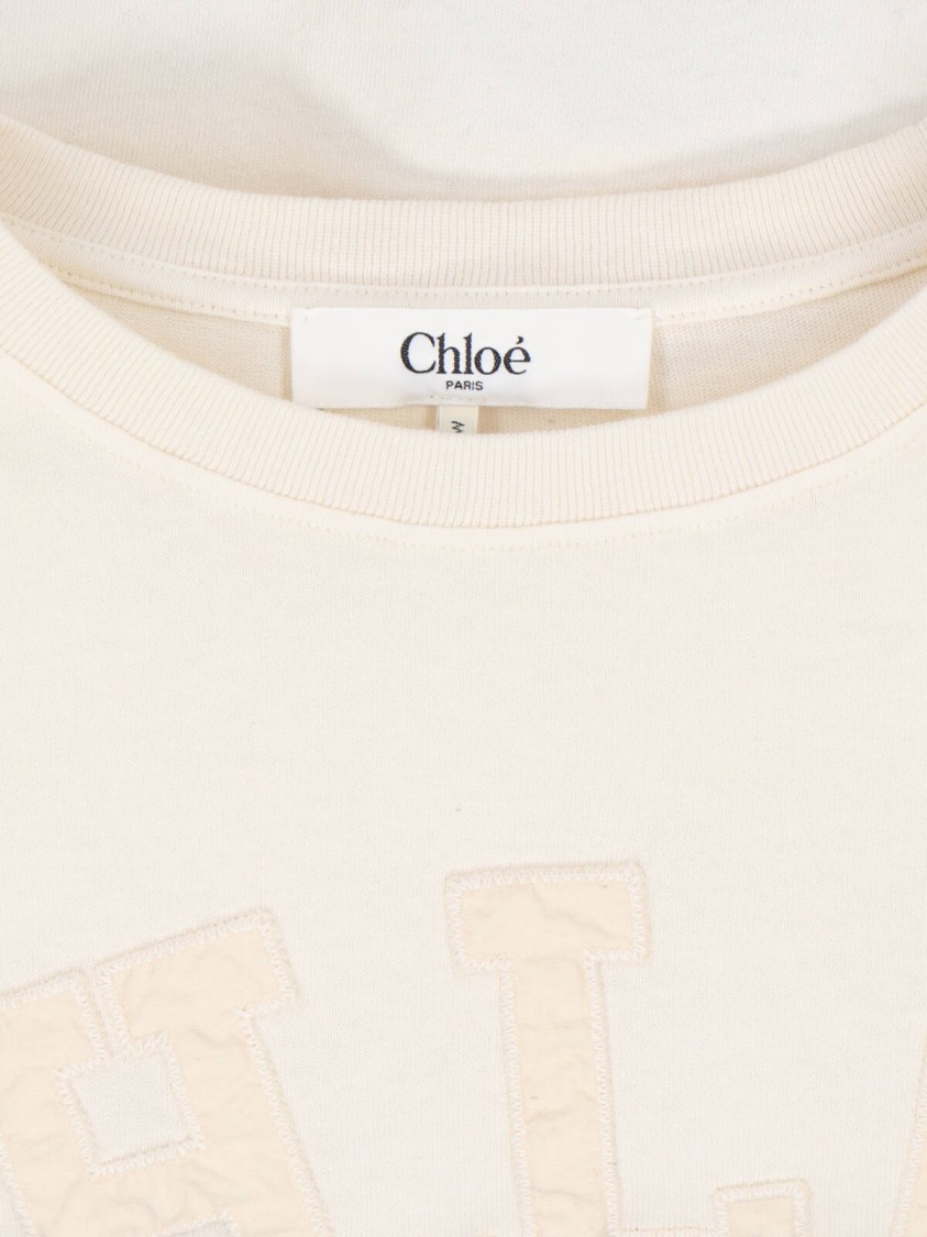 Chloé Biologic Cotton T-shirt With Frontal Logo Patch