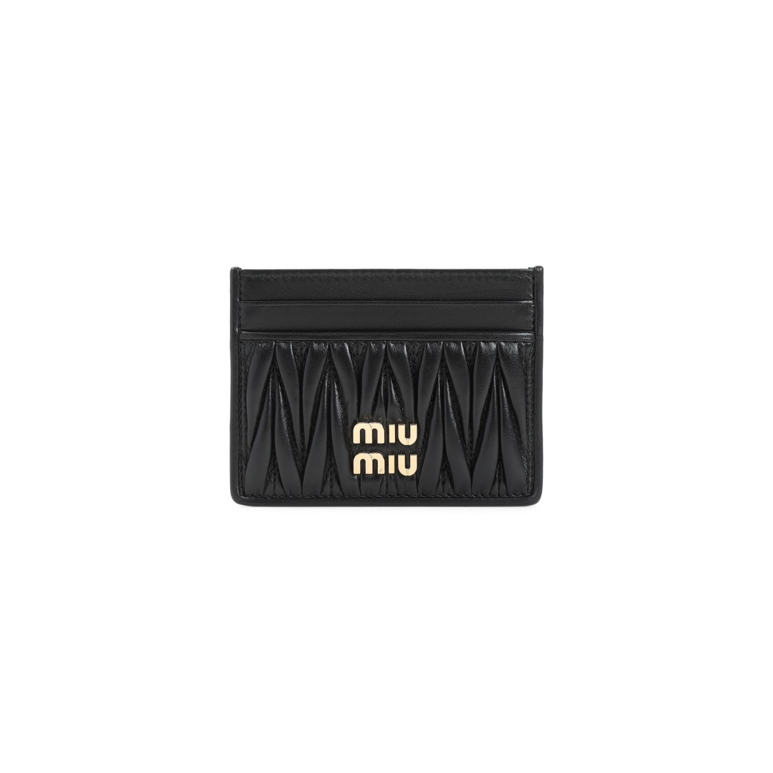 Shop Miu Miu Black Lamb Leather Cardholder