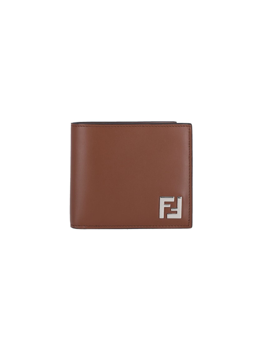 Fendi "squared Ff" Bi-fold Wallet – Brown