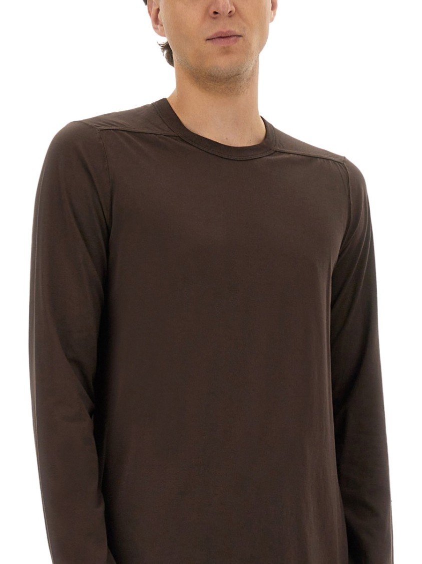 Rick Owens Relaxed Fit Long-sleeved T-shirt In Brown