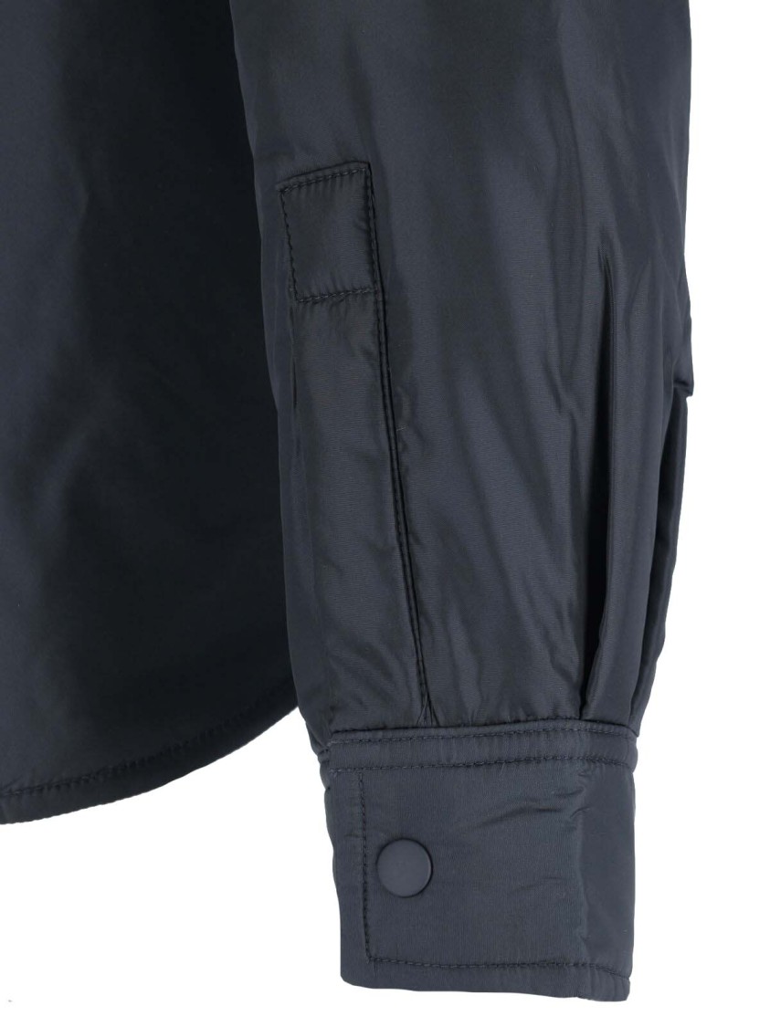 Aspesi Collared Jacket With Button Cuffs And Pockets In Blue