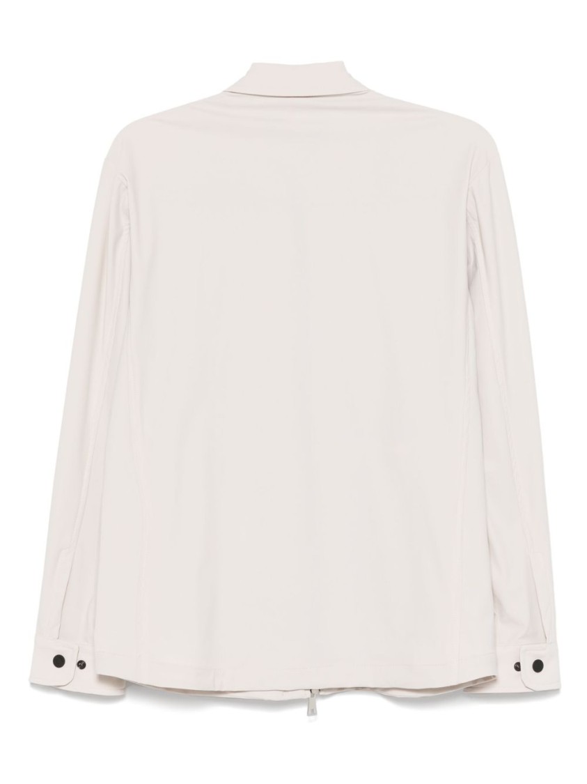P.m.d.s Pmds Light Beige Shirt With Two-way Zip In Neutral