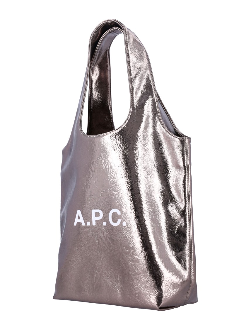 Apc A.p.c. Ninon Small Tote Bag In Gray